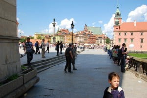 The beginning of our outreach adventure in Warsaw's old town.