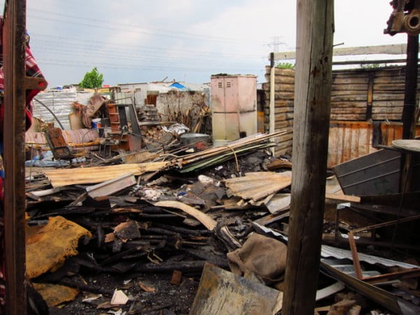 Shack burnt to the ground - Living a Vision