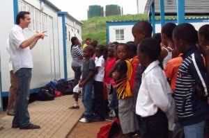 Sharing at a Diepsloot school